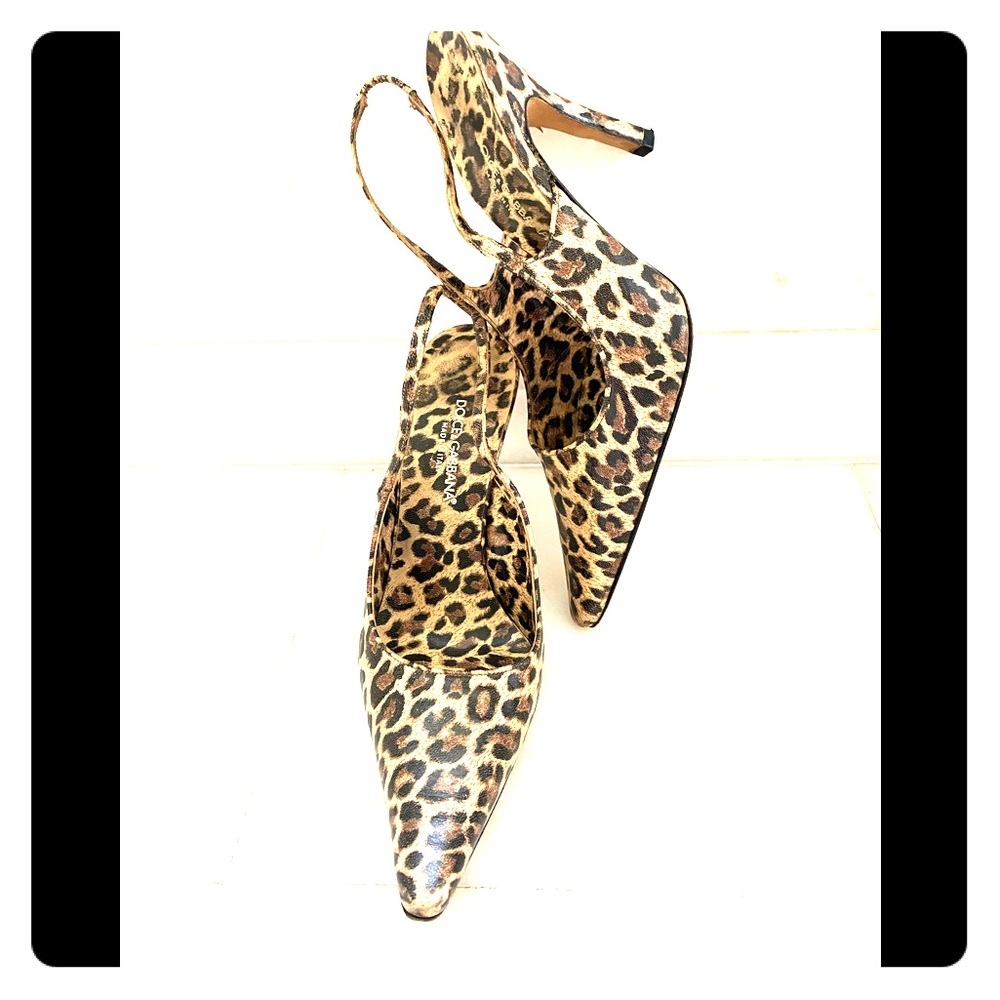 Dolce & Gabbana Leopard Sling Backs